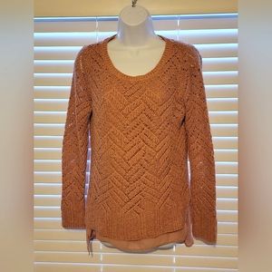 Lucky Brand Knit Sweater with silver accent Size Medium Rose color